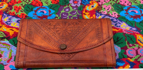Vintage hand tooled - hand, brown