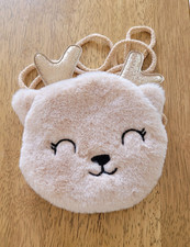 Girls Purse Bag Small / Mini Plush, Soft Reindeer Shoulder Bag