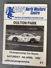 Race Programme 4 April 1992 Oulton Park Saloons Vauxhall Juniors FF1600 A5