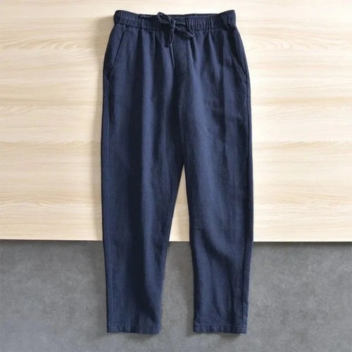 Mens cotton linen trousers - cotton,