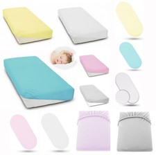 Super Soft Sheet 100% Cotton Jersey Stretchy Fit Moses Basket/Cot/Cotbed/Crib