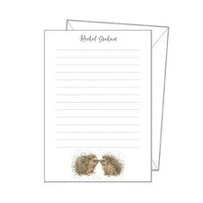 Hedgehog Notepaper, Personalised Name, x14 writing paper set, A6 A5 A4 cute gift