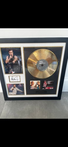 Robbie williams signed gold - williams,
