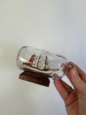 Vintage Ship In A Bottle / Galleon Ship In Bottle / 5”