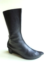TRIPPEN Germany - Women's X+OS Calf-length Leather Boots 60s f black 39 US8 UK6