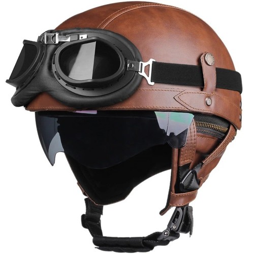 Retro open face half - face,