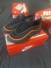 Nike Air Max 97 Black Safety Orange Trainers Shoes