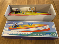 New SCHYLLING ZEPHYR TIN SPEEDBOAT COLLECTOR SERIES ORIGINAL BOX