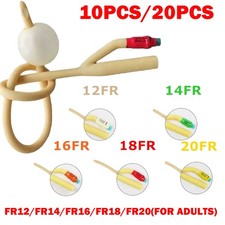 10/20Pc Fr12-Fr20 Disposable Medical 2Way Latex Catheter Urology With Valve HOT