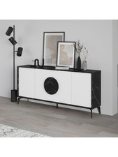 Decortie Gora Large Sideboard Black/White | 4 Cabinets | 180cm Wide