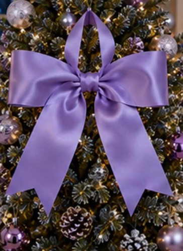 10x lilac large christmas tree - lilac,