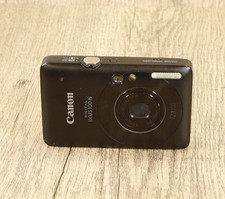 Canon IXUS 100 IS Powershot 12.1MP Digital Camera Black Tested & Working