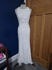 Victoria Jane Ivory Simple Bridal Wedding Dress Shimmery Beautiful 12 BNWT