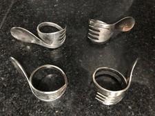 Fork Napkin Rings Silver
