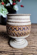 Vintage Broadstairs Pottery Stoneware Goblet Vase Stamped ED