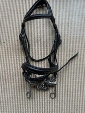 Genuine Elevator Performance Double Bridle With Throatlash - Full Brown