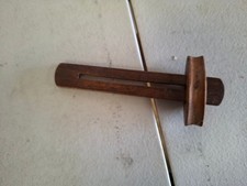 Vintage Antique Wood & Brass