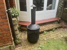 Chiminea outdoor fire - black, modern style