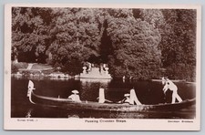 RPPC Passing Cliveden Steps, River Thames. Gondola Boat. Davidson Bros 5146