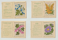 FOUR VINTAGE 1930S KENSITAS FLOWERS CIGARETTE SILKS  - Lot 1.