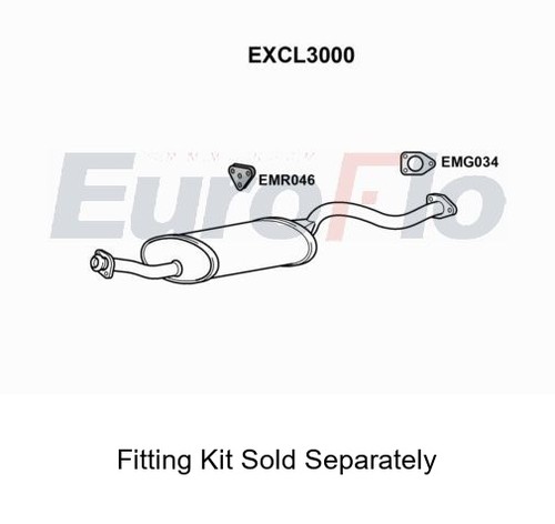 Rear muffler silencer insert - rear,