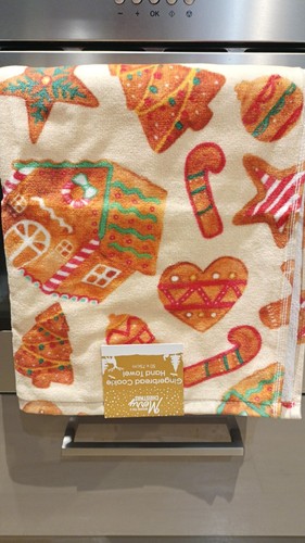 Gingerbread cookie hand towel - hand,