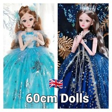 60cm Princess Doll with 23 Joints – Fashion Long Hair | 7 Accessories | Gift