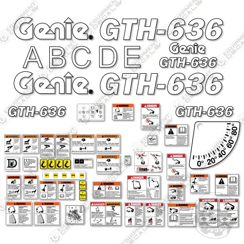 Fits genie gth 636decal - fits, kit