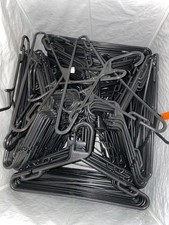 20pcs Adult Black Coat Hangers Hanger CoatHanger Strong Plastic Clothes Trousers