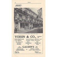 JERSEY Voisin & Co Drapers Vintage Advertisement c1935