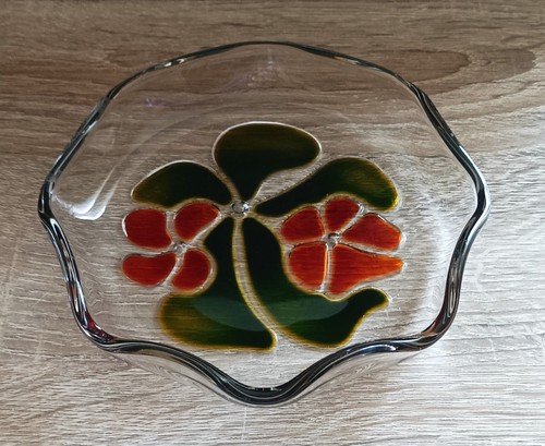 Walther glass vtg dish - walther,