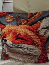 Lovely Fox Cushion Cover Soft Material Zip Fasening