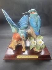 Kingfisher Porcelain Birds By Leonardo Handmade and Hand Painted
