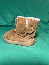  Ugg Suede Brown Mid Calf Winter Boots Sheepskin Lined Baby UK 2 EU 18