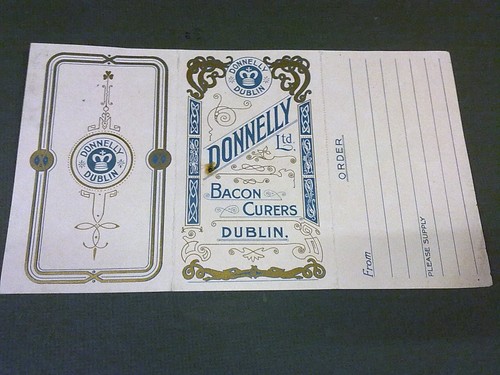 Old pricelist and postcard