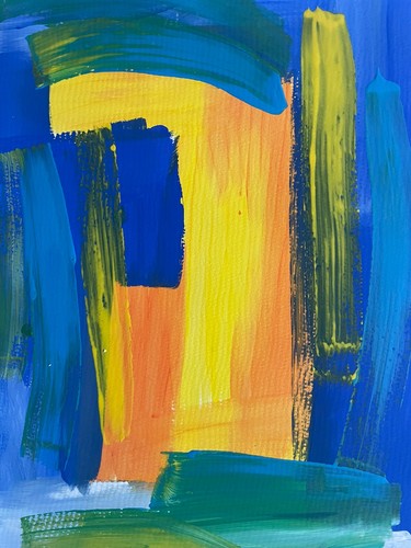 Howard hodgkin yellow - yellow, blue