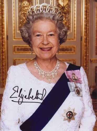 Queen elizabeth signed - queen,