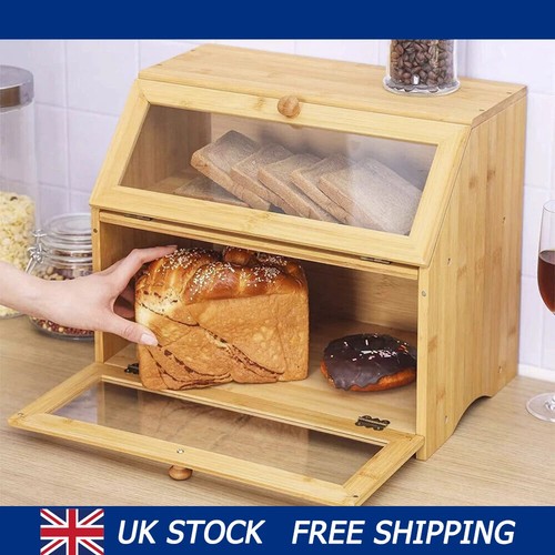 Tier bamboo bread bin double - 2,