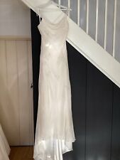 Gorgeous Maria Grachvogel Embroidered Silk Bias Cut Wedding Dress 