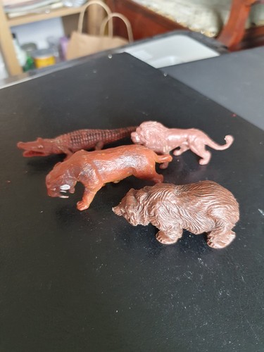 Vintage toy animals - , (plastic)