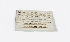 Bundle Of 50 Lovely Gold Coloured RINGS Different Styles Mixed Sizes C