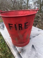 Vintage Red Fire Bucket -