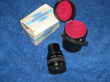 SANKOR 16MM ANAMORPHIC 16 F PROJECTION LENS PLUS CASE AND BOX.