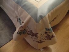 Beautiful Bedspread Double&Cushion cover.Blue/ Cream like.CatherineLansfield.vgc