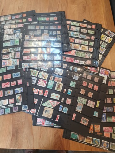 World stamp collection over - world,
