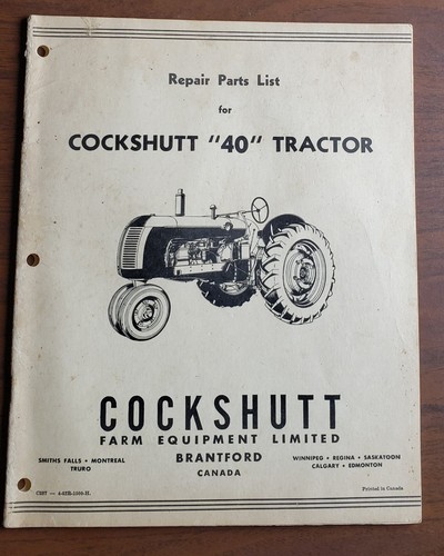 Cockshutt tractor repair - cockshutt,