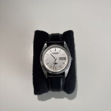 Citizen 7 Eagle 21 Jewels Automatic Mens Watch Silver Tone/Black Leather 4-R0214