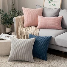 Cotton Corduroy Cushion Cover Soft Throw Pillowcase Without Insert for Sofa Bed