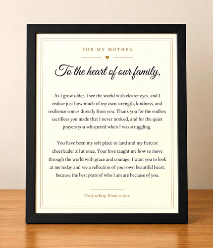 Framed mother family - family, text