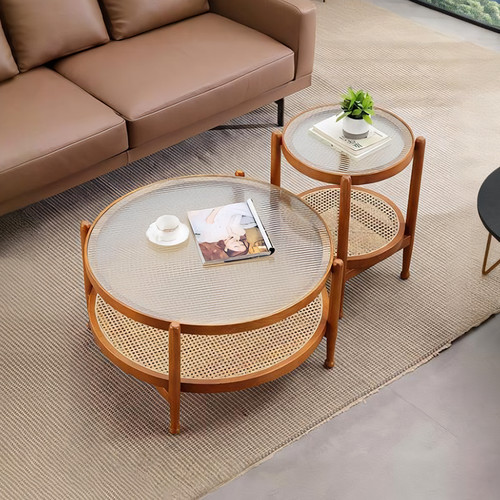 Mary oak rattan coffee - mary,